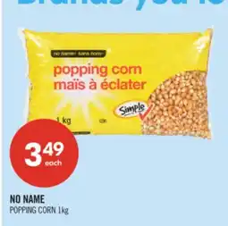 Shoppers Drug Mart NO NAME POPPING CORN offer