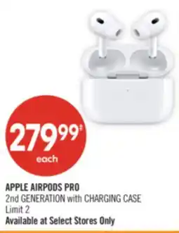 Shoppers Drug Mart APPLE AIRPODS PRO 2nd GENERATION with CHARGING CASE offer