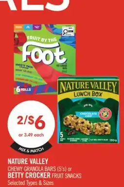 Shoppers Drug Mart NATURE VALLEY CHEWY GRANOLA BARS (5's) or BETTY CROCKER FRUIT SNACKS offer