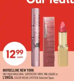 Shoppers Drug Mart MAYBELLINE NEW YORK L'ORÉAL COLOR RICHE LIPSTICK offer