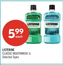 Shoppers Drug Mart LISTERINE CLASSIC MOUTHWASH offer