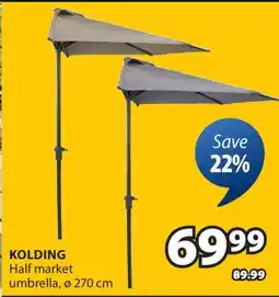 JYSK KOLDING Half market umbrella offer