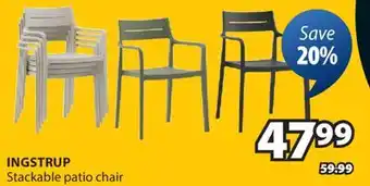 JYSK INGSTRUP Stackable patio chair offer