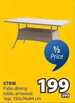 JYSK STRIB Patio dining table, artwood top, 150x74x84 cm offer