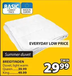 JYSK BREIDTINDEN Duvet, light warm offer