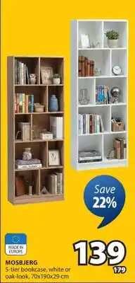 JYSK MOSBJERG 5-tier bookcase offer