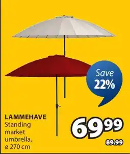 JYSK LAMMEHAVE Standing market umbrella offer