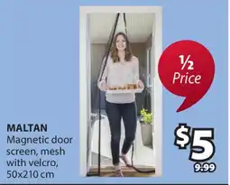 JYSK MALTAN Magnetic door screen, mesh with velcro offer