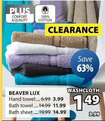 JYSK BEAVER LUX WASHCLOTH offer