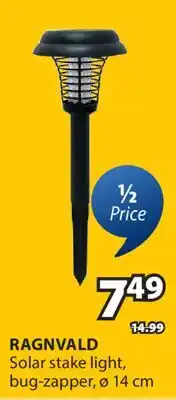 JYSK RAGNVALD Solar stake light, bug-zapper offer