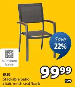 JYSK IBIS Stackable patio chair, mesh seat/back offer