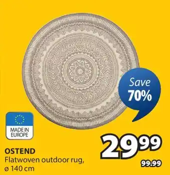 JYSK OSTEND Flatwoven outdoor rug offer
