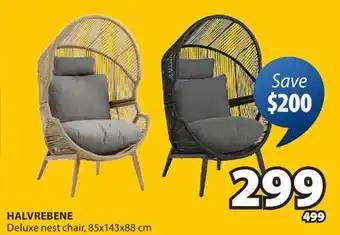 JYSK HALVREBENE Deluxe nest chair offer