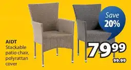 JYSK AIDT Stackable patio chair, polyrattan cover offer