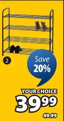 JYSK HALS 4-tier shoe rack offer