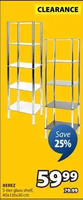JYSK BEREZ 5-tier glass shelf offer