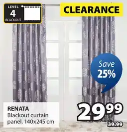 JYSK RENATA Blackout curtain panel offer