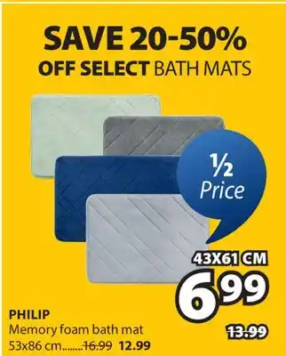 JYSK PHILIP Memory foam bath mat offer