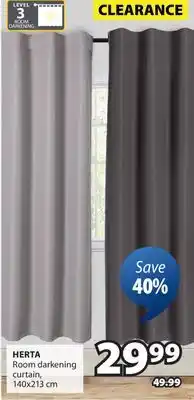JYSK HERTA Room darkening curtain offer