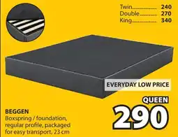 JYSK BEGGEN Boxspring / foundation, regular profile, packaged for easy transport offer