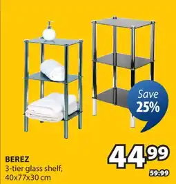 JYSK BEREZ 3-tier glass shelf offer