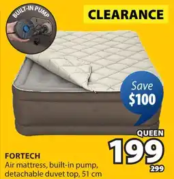 JYSK FORTECH Air mattress, built-in pump, detachable duvet top offer