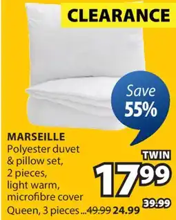 JYSK MARSEILLE Polyester duvet & pillow set offer