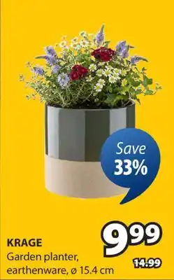 JYSK KRAGE Garden planter earthenware, φ 15.4 cm offer