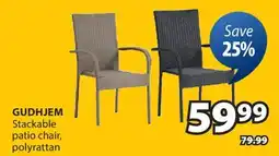 JYSK GUDHJEM Stackable patio chair, polyrattan offer