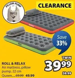 JYSK ROLL & RELAX Air mattress, pillow pump, 22 cm offer