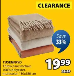 JYSK TUSENFRYD Throw offer
