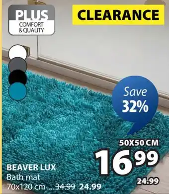 JYSK BEAVER LUX Bath mat offer