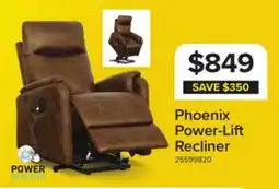Leon's Phoenix Power Lift Recliner Chair - Brown offer