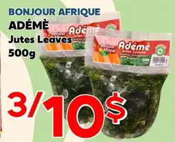 Marche Salaberry BONJOUR AFRIQUE ADÉMÈ Jutes Leaves offer