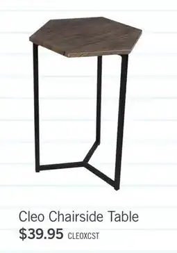 The Brick Cleo 15.7 Chairside Table - Brown with Black Metal Legs offer
