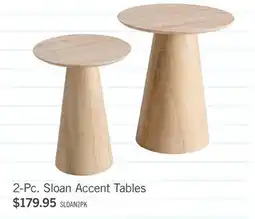 The Brick Sloane 2-Piece Round Accent Table – Weathered White offer