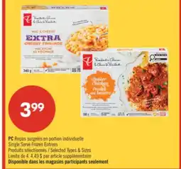 Pharmaprix PC Repas Single Serve Frozen Entrees offer