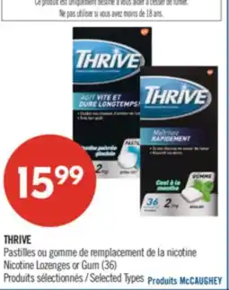 Pharmaprix THRIVE Nicotine Lozenges or Gum offer