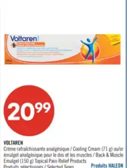 Pharmaprix VOLTAREN Cooling Cream (71 g) or Back & Muscle Emulgel (150 g) Topical Pain Relief Products offer