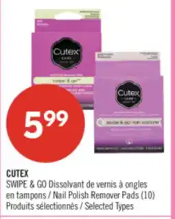 Pharmaprix CUTEX SWIPE & GO Nail Polish Remover Pads offer