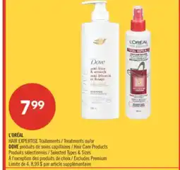 Pharmaprix L'OREAL HAIR EXPERTISE Treatments or DOVE Hair Care Products offer