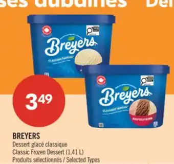 Pharmaprix BREYERS Classic Frozen Dessert offer