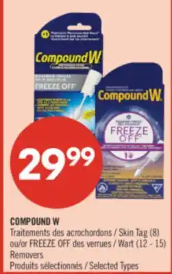 Pharmaprix COMPOUND W Skin Tag (8) or FREEZE OFF Wart (12 - 15) Removers offer