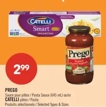 Pharmaprix PREGO Pasta Sauce (645 mL) or CATELLI Pasta offer