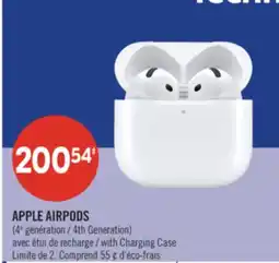 Pharmaprix APPLE AIRPODS 4th Generation with Charging Case offer