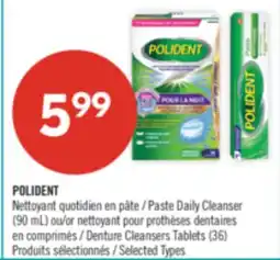 Pharmaprix POLIDENT Paste Daily Cleanser (90 mL) or Denture Cleansers Tablets (36) offer