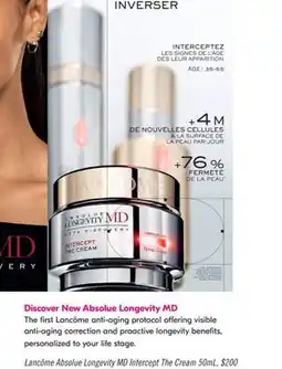 Pharmaprix Lancôme Absolue Longevity MD Intercept The Cream offer