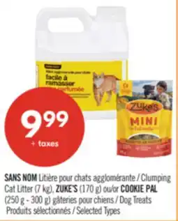 Pharmaprix NO NAME Clumping Cat Litter (7 kg), ZUKE'S (170 g) or COOKIE PAL (250 g - 300 g) Dog Treats offer