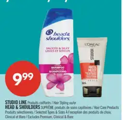 Pharmaprix STUDIO LINE Hair Styling or HEAD & SHOULDERS Hair Care Products offer