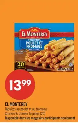 Pharmaprix EL MONTEREY Chicken & Cheese Taquitos offer